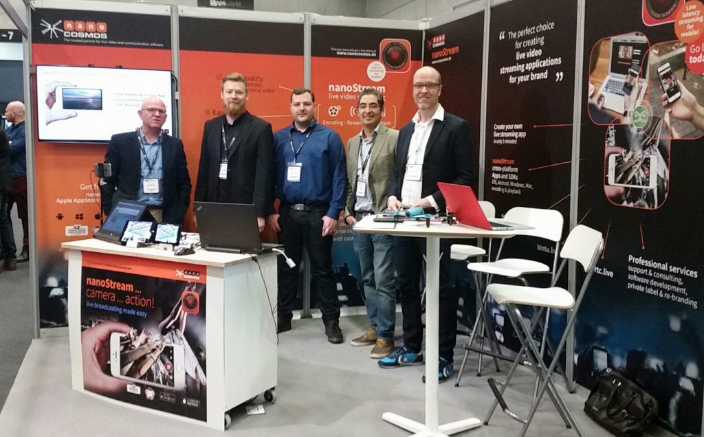 The nanocosmos team at Apps World Berlin.